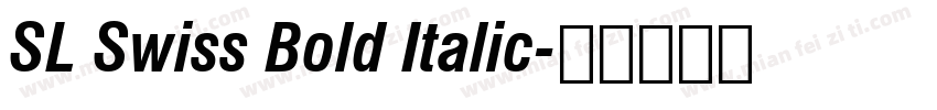 SL Swiss Bold Italic字体转换